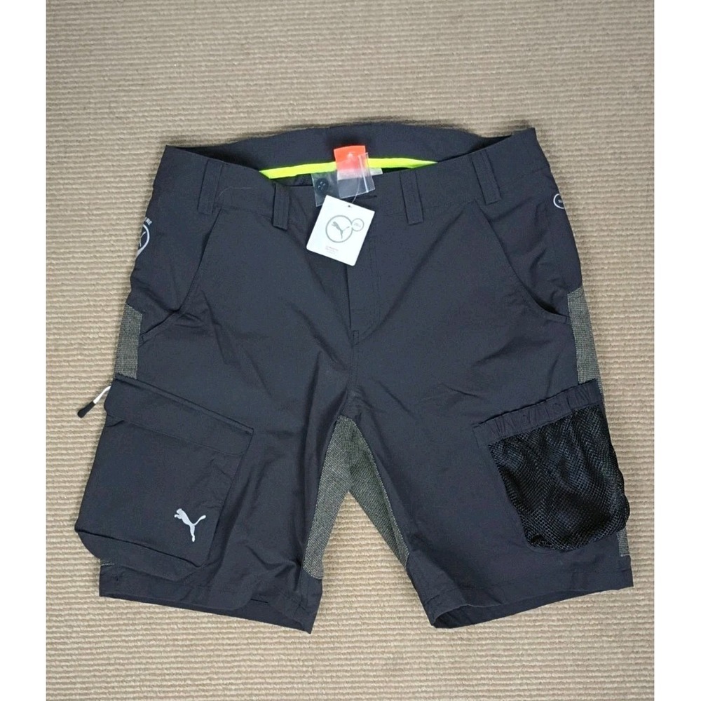 PUMA ECOSPHERE FISHING HUNT CARGO CELL TECH SHORTS BALCK/GRAY SIZE L MEN NWT